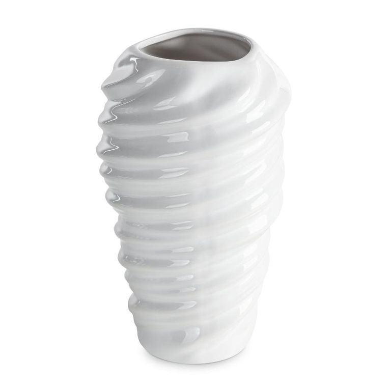 Eurofirany, wazon dekoracyjny, Diego, 15-15-24 cm, biały