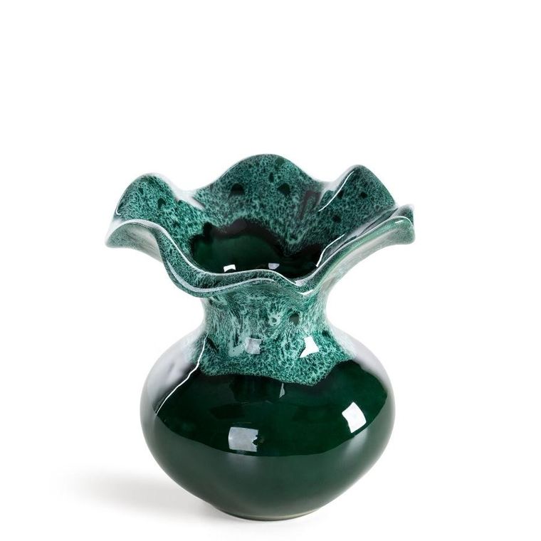 Eurofirany, wazon dekoracyjny, Dina, 18-20 cm, zielony