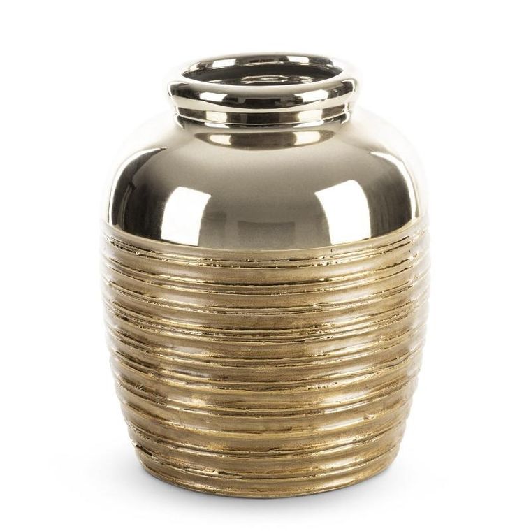 Eurofirany, wazon dekoracyjny, Dori, 20-25 cm, złoty
