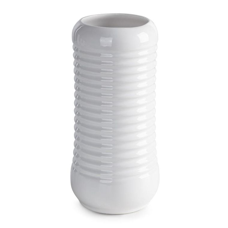 Eurofirany, wazon dekoracyjny, Jason, 12-12-24 cm, biały