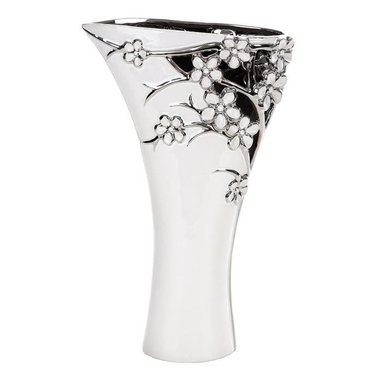 Eurofirany, wazon dekoracyjny, Karin, 24-10-39 cm, biały