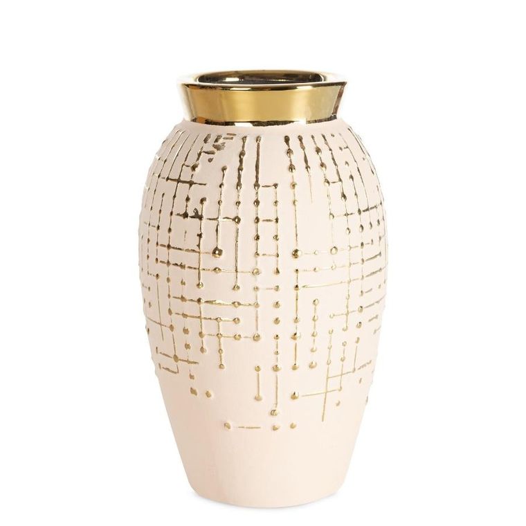 Eurofirany, wazon dekoracyjny, Kena, 15-25 cm, kremowy