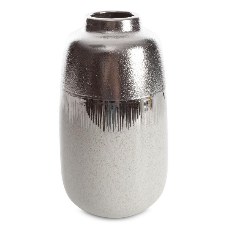 Eurofirany, wazon dekoracyjny, Max, 16-16-28 cm, kremowy