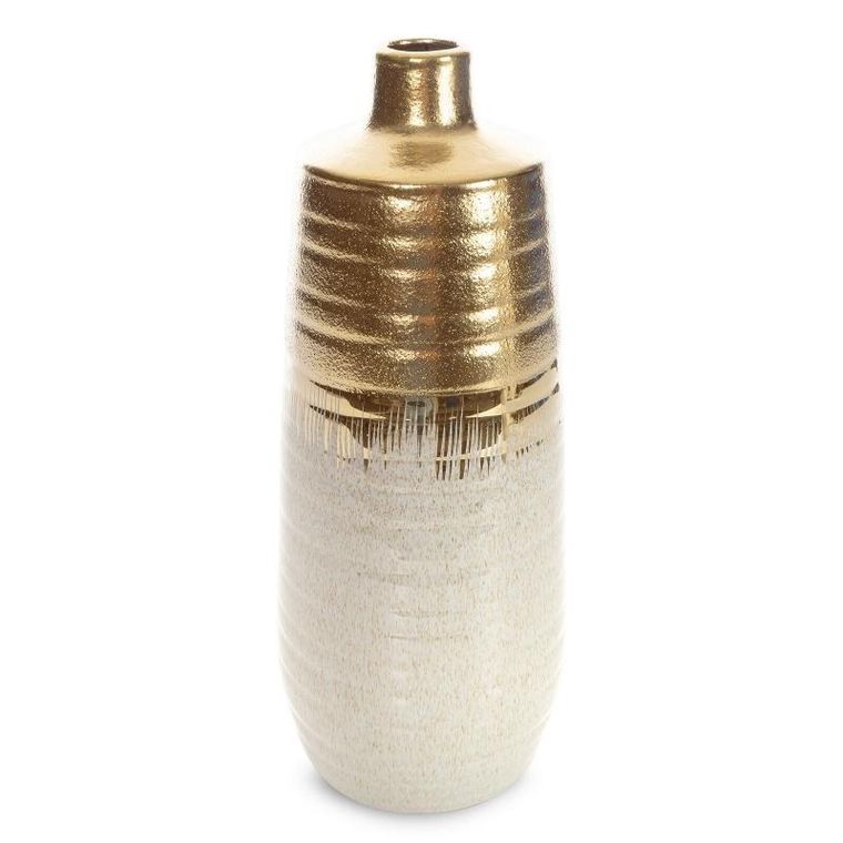 Eurofirany, wazon dekoracyjny, Max, 17-17-41 cm, kremowy