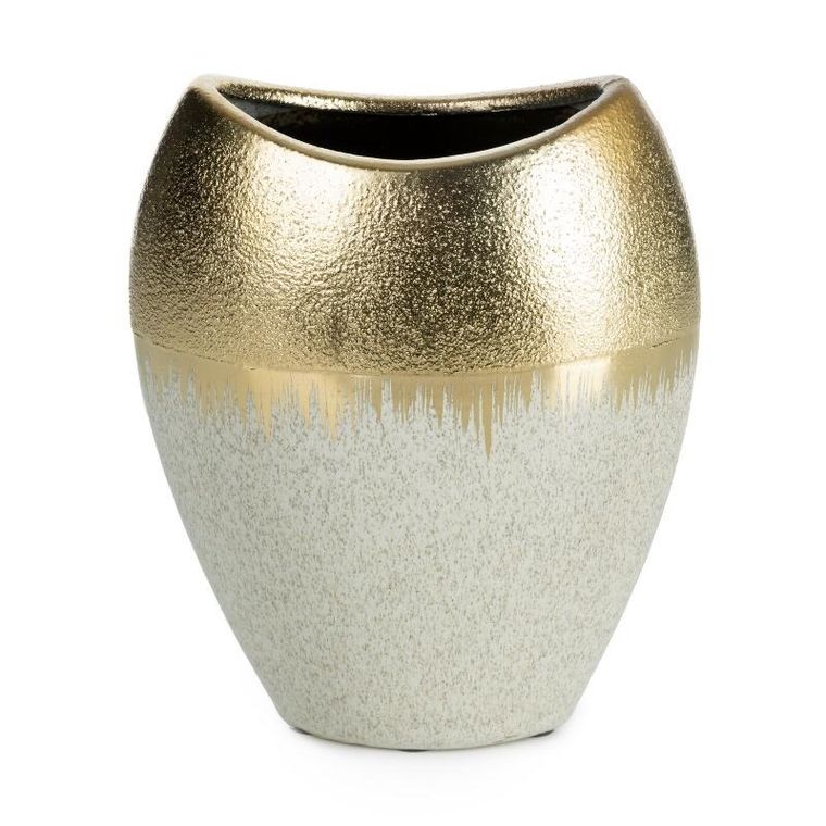 Eurofirany, wazon dekoracyjny, Max, 18-10-21 cm, kremowy