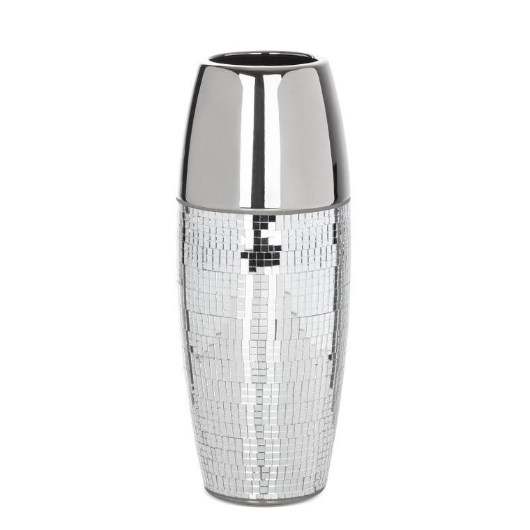 Eurofirany, wazon dekoracyjny, Mirona, 12-30 cm, srebrny