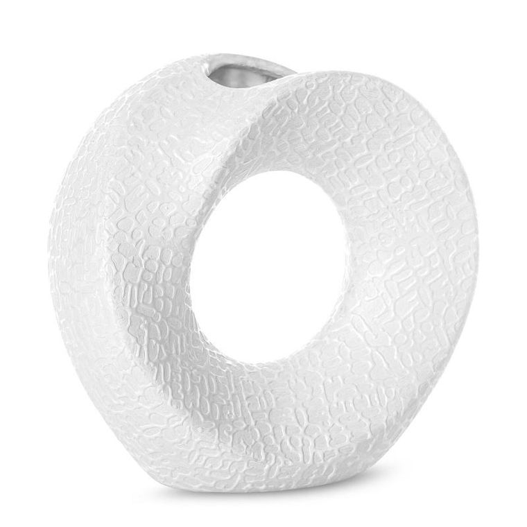 Eurofirany, wazon dekoracyjny, Riso, 19-7-18 cm, biały