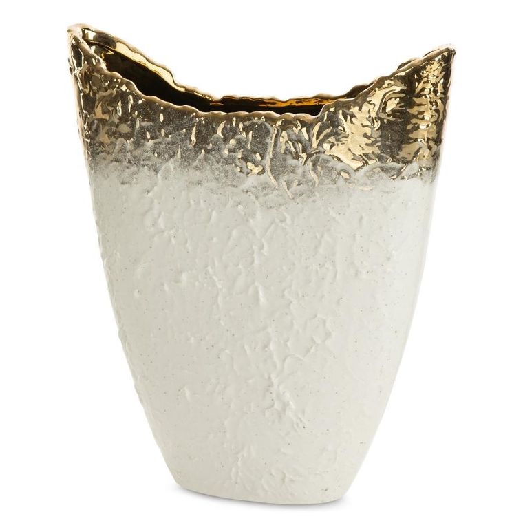 Eurofirany, wazon dekoracyjny, Serin, 30-9-35 cm, biały