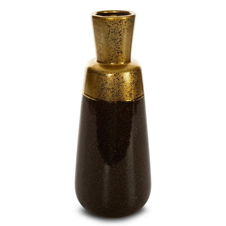 Eurofirany, wazon dekoracyjny, Theo, 16-16-39 cm, czarny