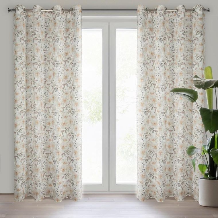 Eurofirany, zasłona gotowa, Amara, 140-250 cm, naturalny