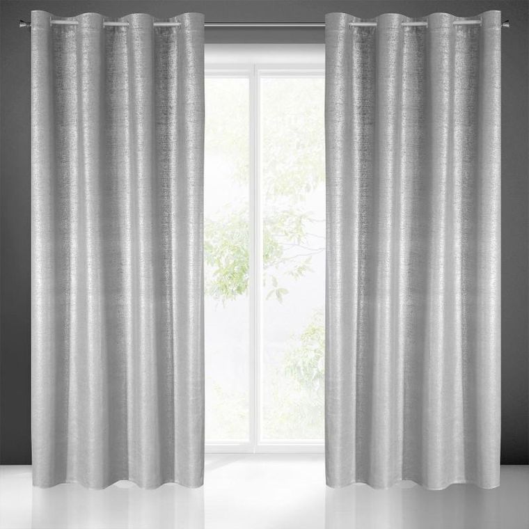 Eurofirany, zasłona gotowa, Ambi, 140-250 cm, srebrny