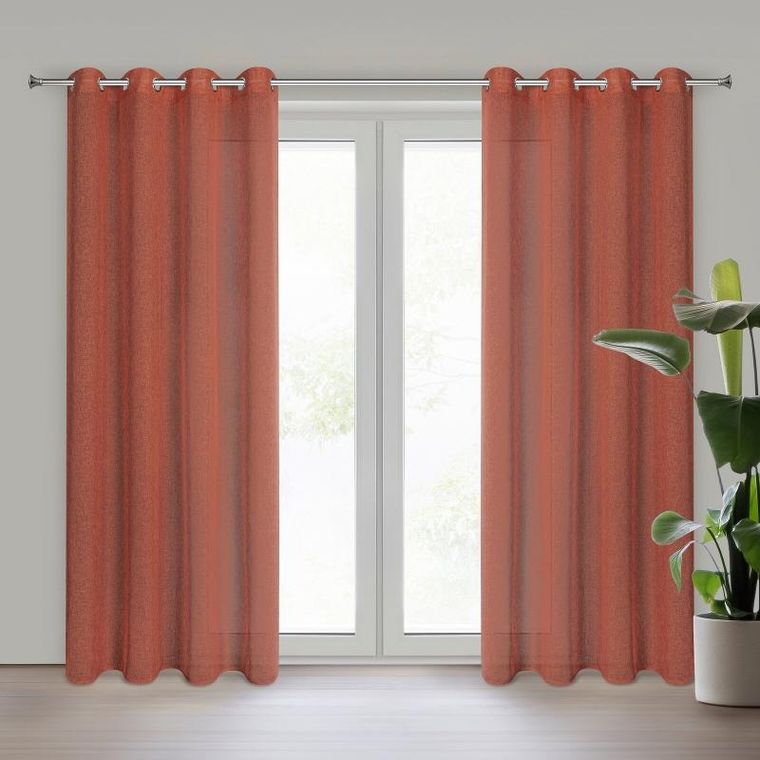 Eurofirany, zasłona gotowa, Angelica, 140-250 cm, rudy