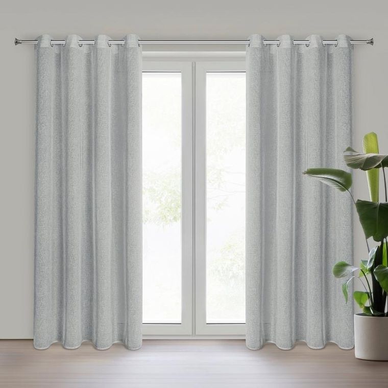 Eurofirany, zasłona gotowa, Angelica, 140-250 cm, srebrny