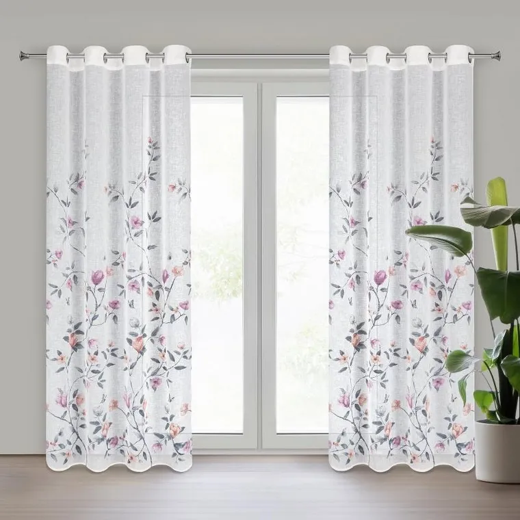 Eurofirany, zasłona gotowa, Antea, 140-250 cm, biały