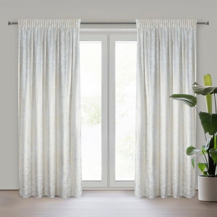 Eurofirany, zasłona gotowa, Avena, na taśmie, 135-270 cm, biały