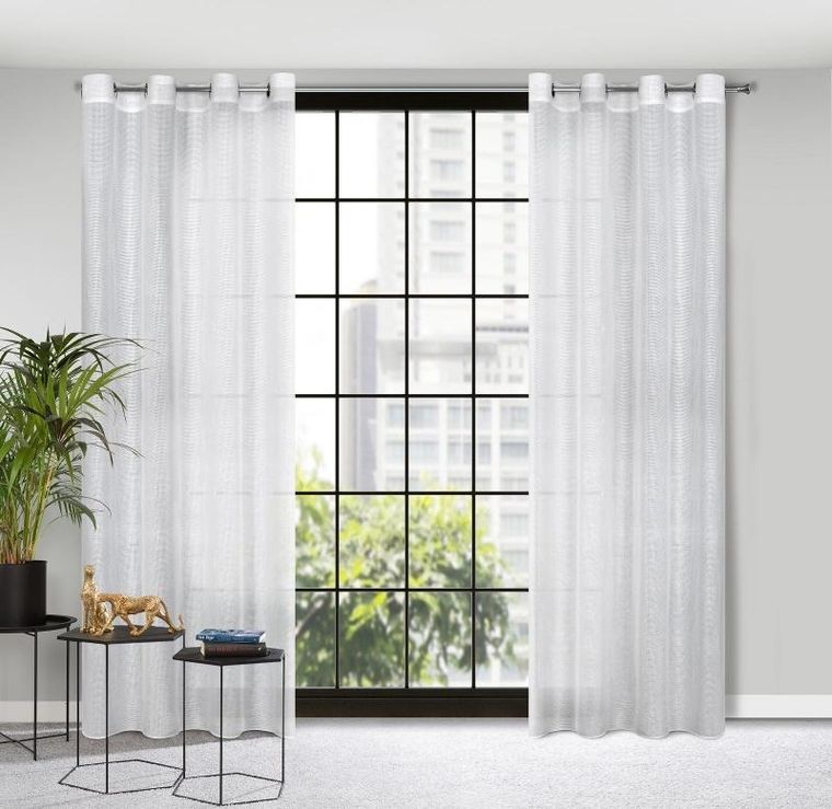 Eurofirany, zasłona gotowa, Cindy, 140-250 cm, biały