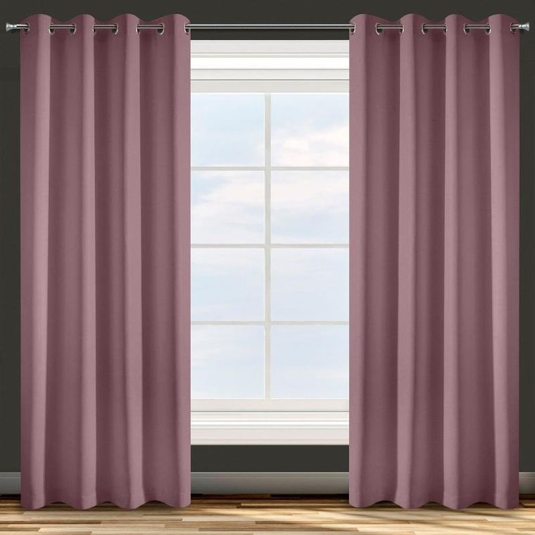 Eurofirany, zasłona gotowa D91 Adore, 140-250 cm, ciemnoróżowy
