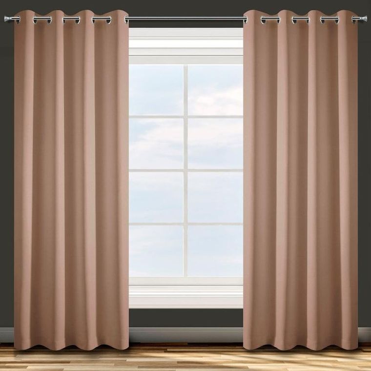 Eurofirany, zasłona gotowa D91 Adore, 140-250 cm, jasnobrązowy