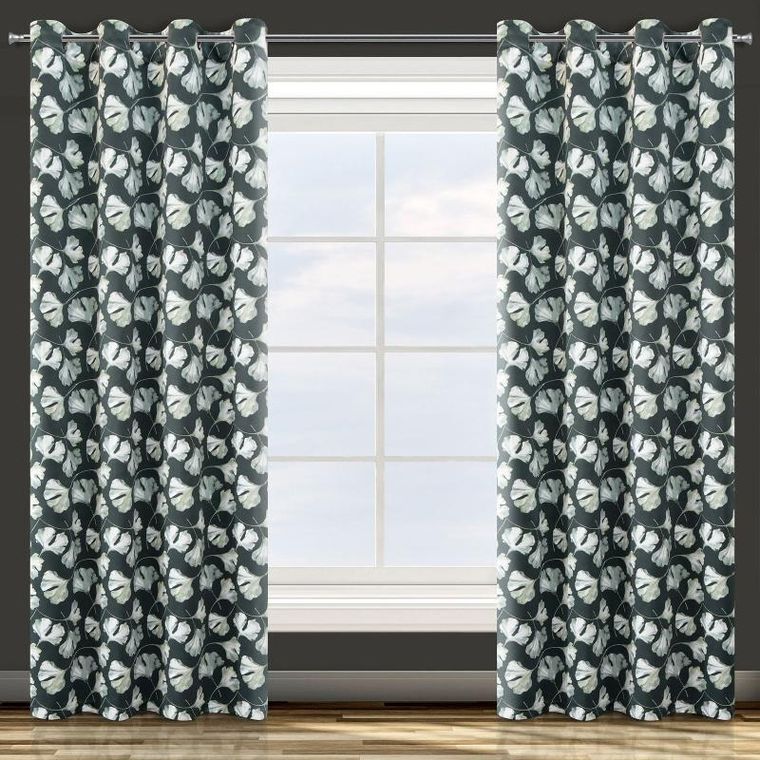 Eurofirany, zasłona gotowa D91 Aida, 140-250 cm, czarny