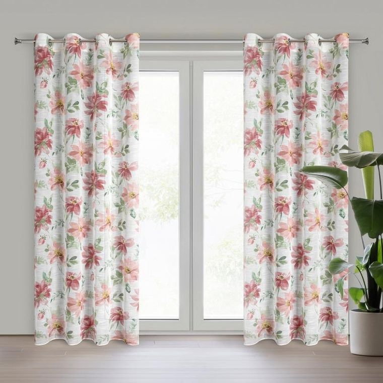 Eurofirany, zasłona gotowa, Debi, 140-250 cm, biały