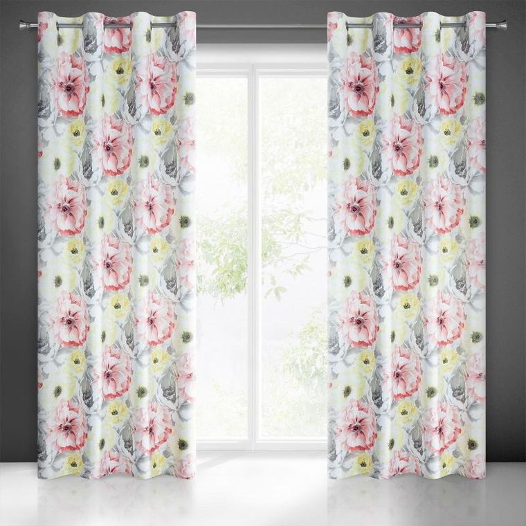 Eurofirany, zasłona gotowa, Elodia, 140-250 cm, różowy