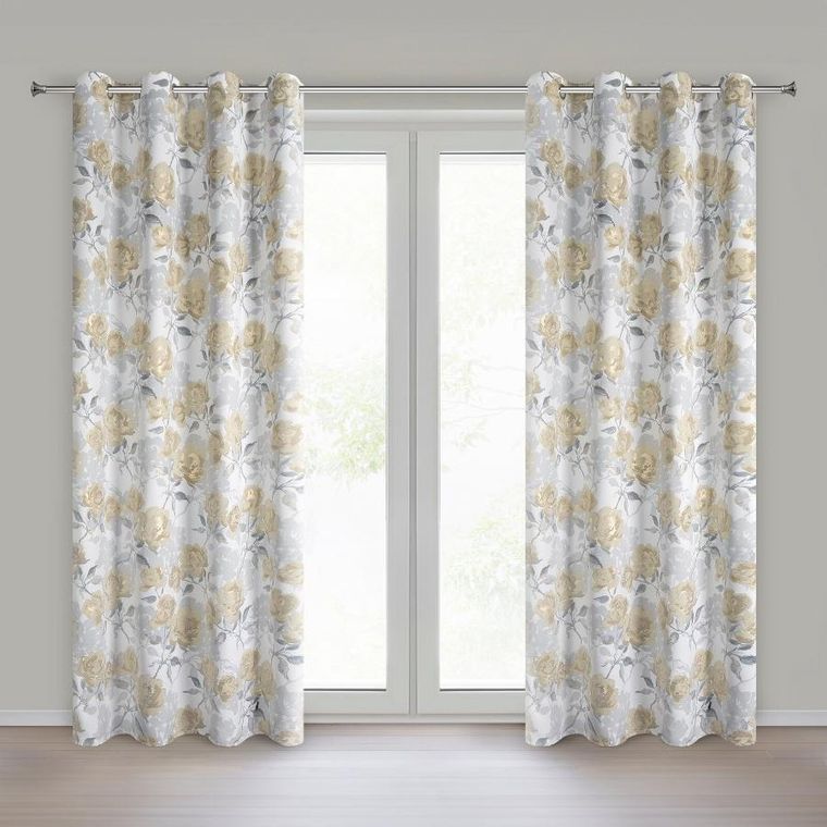 Eurofirany, zasłona gotowa, Inari, 140-250 cm, srebrny