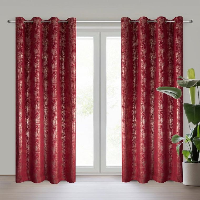 Eurofirany, zasłona gotowa, Ingrid, 140-250 cm, bordowy