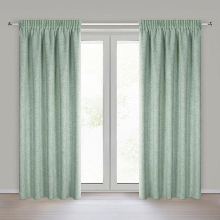 Eurofirany, zasłona gotowa, Jula2, na taśmie, 140-270 cm, ciemnozielony