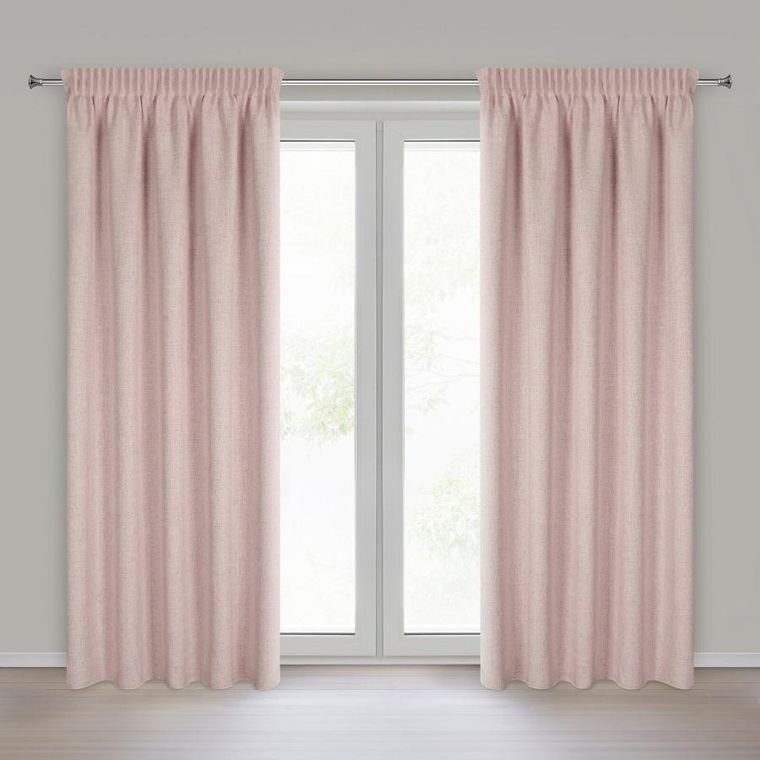 Eurofirany, zasłona gotowa, Jula2, na taśmie, 140-270 cm, pudrowy