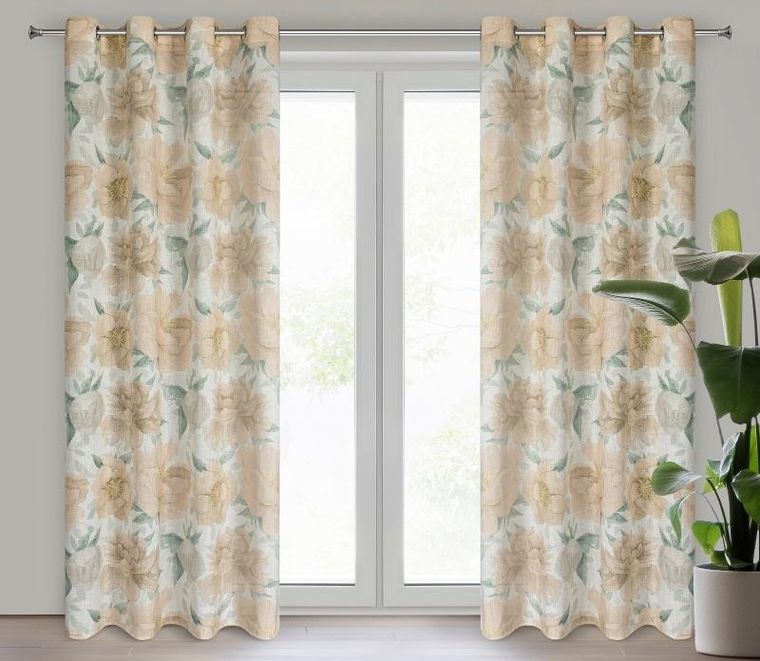 Eurofirany, zasłona gotowa, Karla, naturalny, 140-250 cm