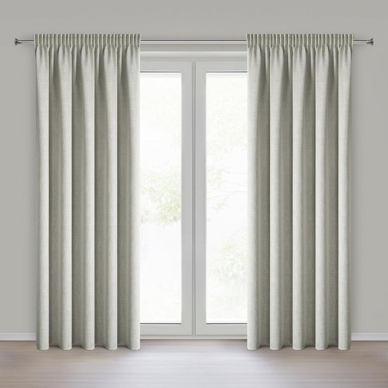 Eurofirany, zasłona gotowa, Leya, na taśmie, 140-270 cm, srebrny