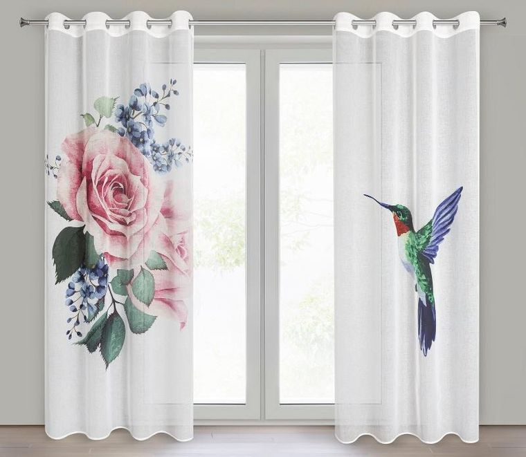 Eurofirany, zasłona gotowa, Lia, biały, 140-260 cm