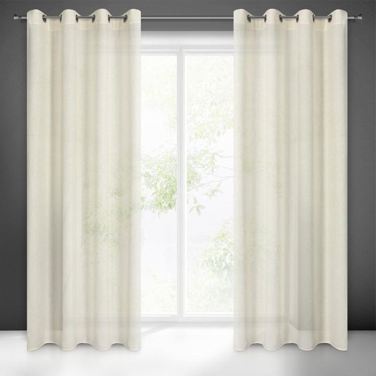 Eurofirany, zasłona gotowa, Lidia, 140-250 cm, naturalny