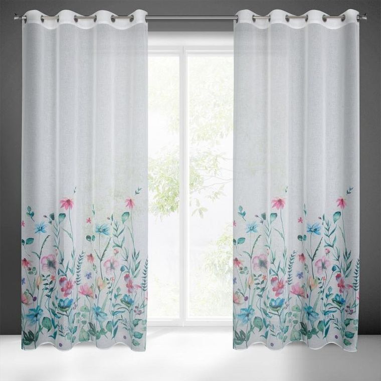 Eurofirany, zasłona gotowa, Lilian, 140-250 cm, biały