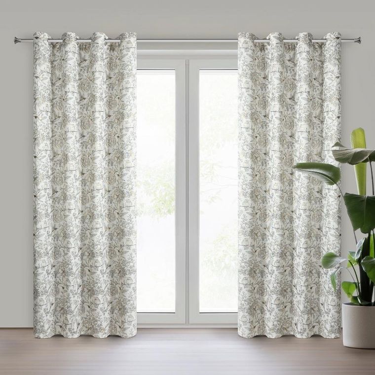 Eurofirany, zasłona gotowa lucina2, 140-250 cm, naturalny