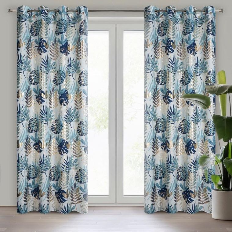 Eurofirany, zasłona gotowa, Malta, 140-250 cm, granatowy