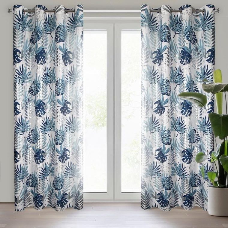 Eurofirany, zasłona gotowa, Malta, granatowy