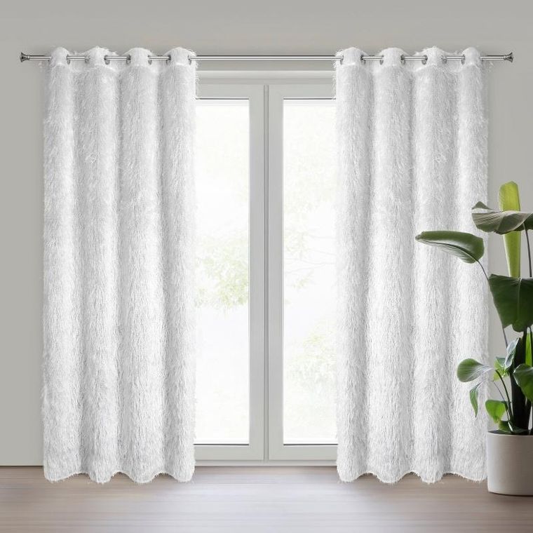 Eurofirany, zasłona gotowa, Margaret, 140-250 cm, biały