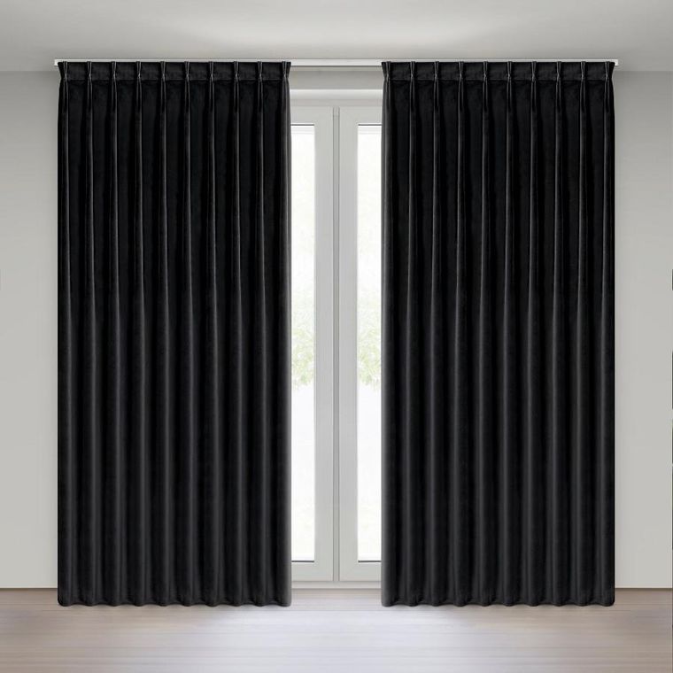 Eurofirany, zasłona gotowa, Melanie, 125-270 cm, czarny