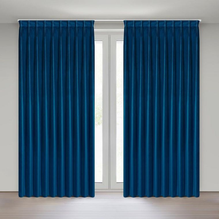 Eurofirany, zasłona gotowa, Melanie, 125-270 cm, granatowy