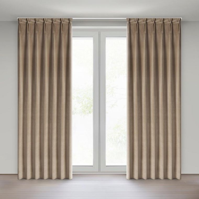 Eurofirany, zasłona gotowa, Melanie, 80-270 cm, ciemnobeżowy