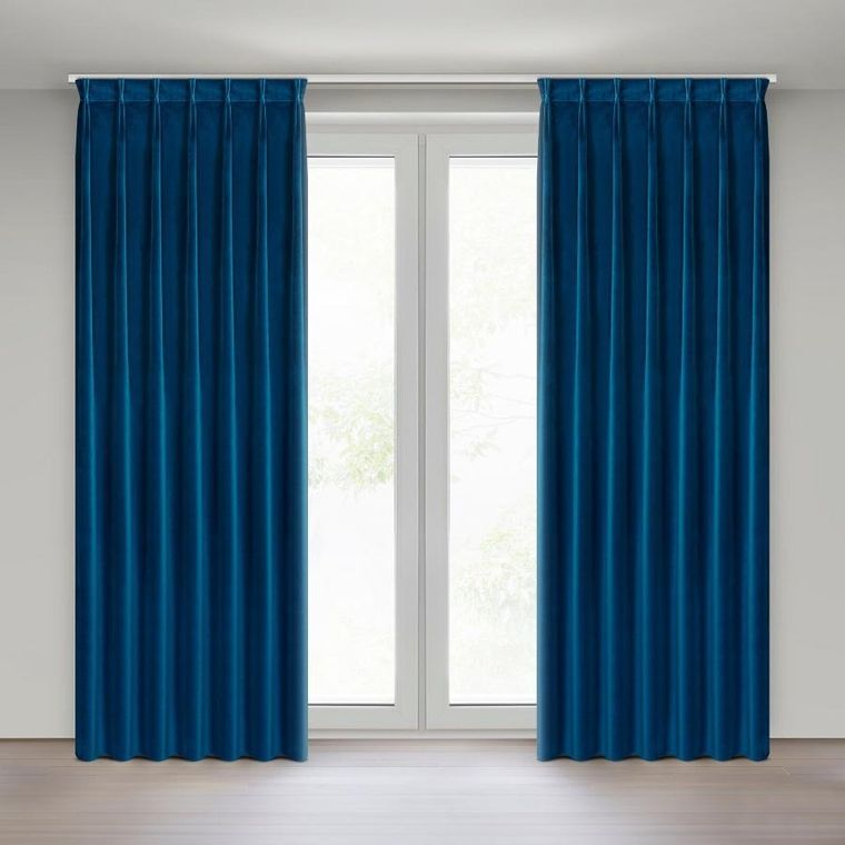 Eurofirany, zasłona gotowa, Melanie, 80-270 cm, granatowy