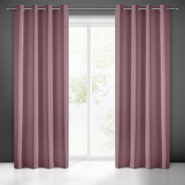 Eurofirany, zasłona gotowa, Mirona, 140-250 cm, różowy