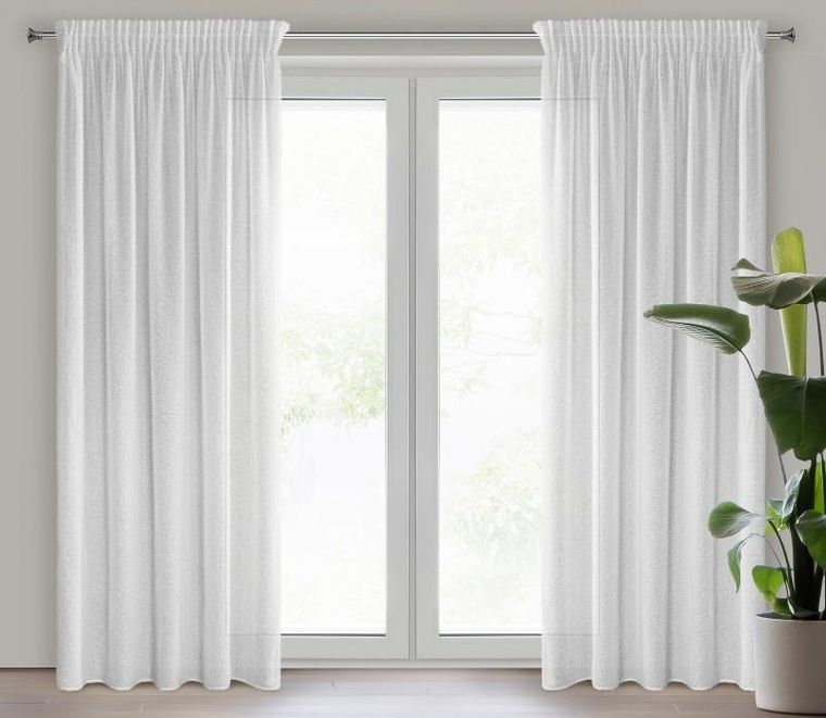 Eurofirany, zasłona gotowa na taśmie, Agis, 140-270 cm, biały