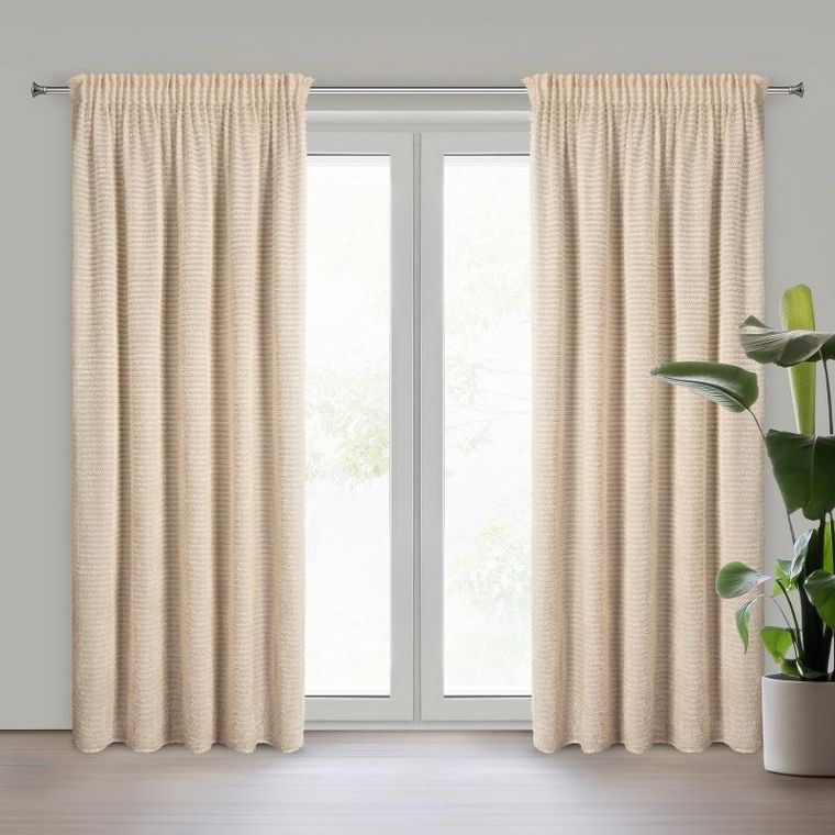 Eurofirany, zasłona gotowa na taśmie, Reina, 135-270 cm, beżowy