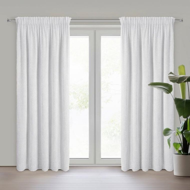 Eurofirany, zasłona gotowa na taśmie, Reina, 135-270 cm, biały