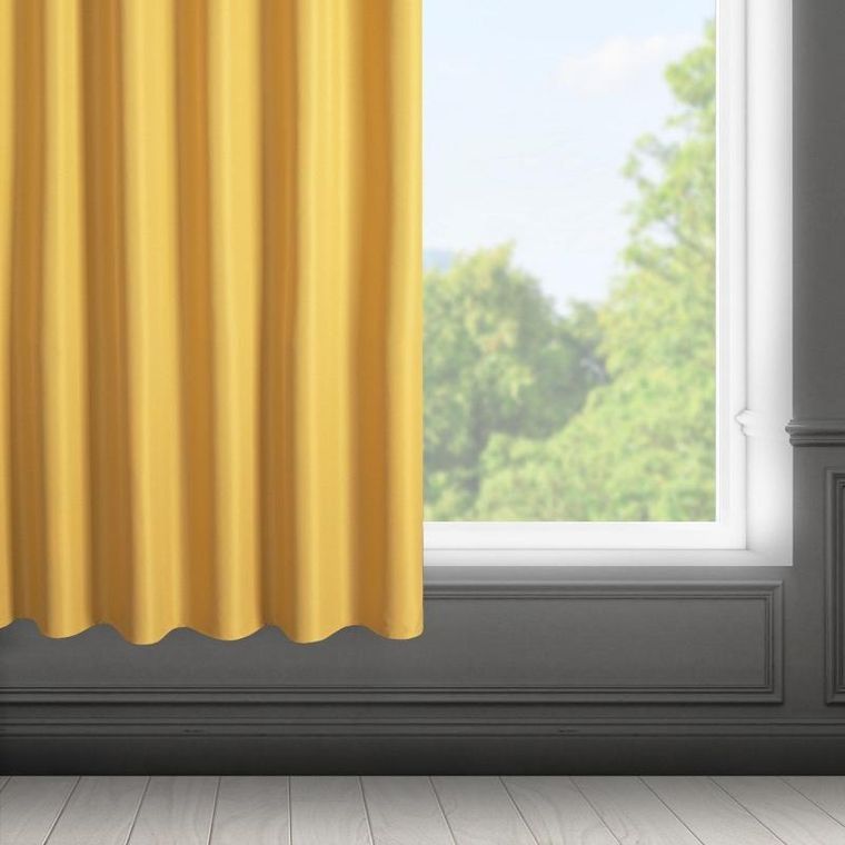 Eurofirany, zasłona gotowa na taśmie, Rita, 140-175 cm, musztardowy