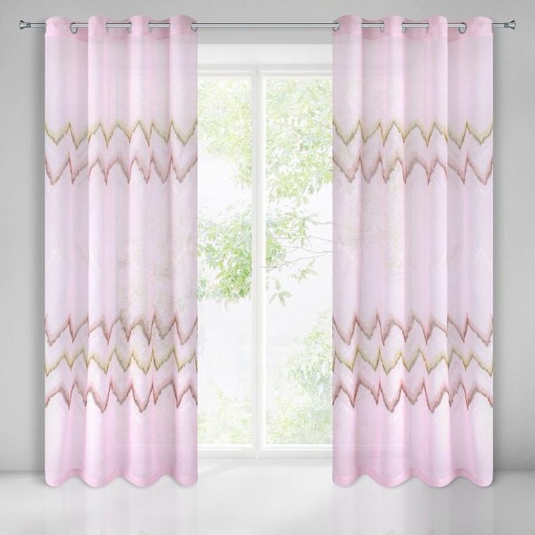 Eurofirany, zasłona gotowa, Nathalie, 140-250 cm, różowy