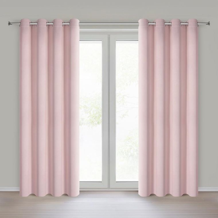 Eurofirany, zasłona gotowa, Nerisa, 140-250 cm, pudrowy róż