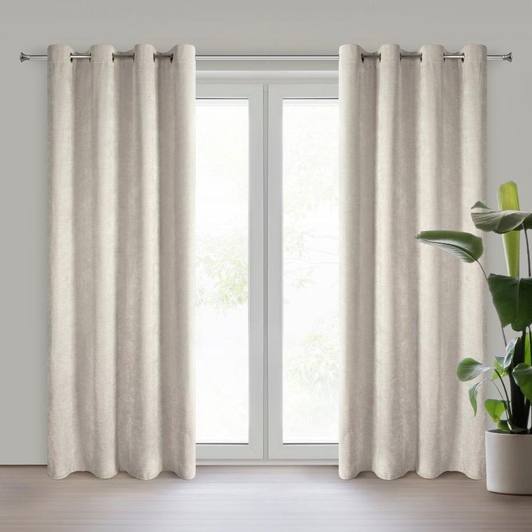 Eurofirany, zasłona gotowa, nilo, 140-250 cm, beżowy